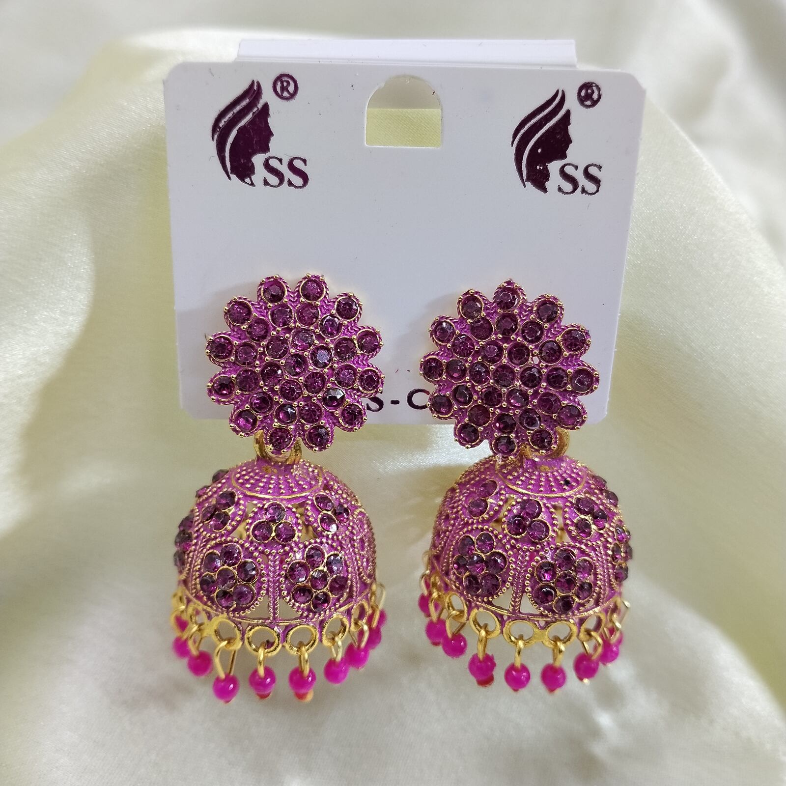 Premium Jhumki Magenta Pink
