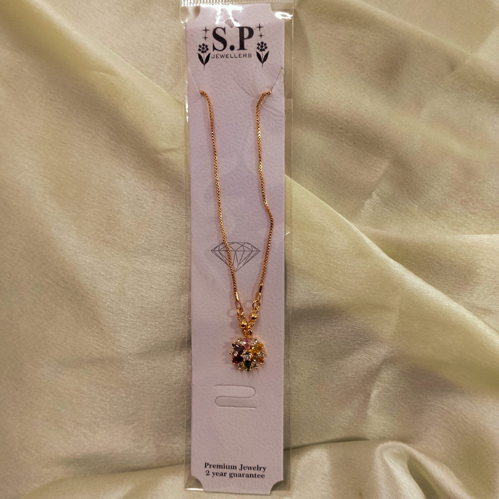 Multi-Color Flower Chain Pendant