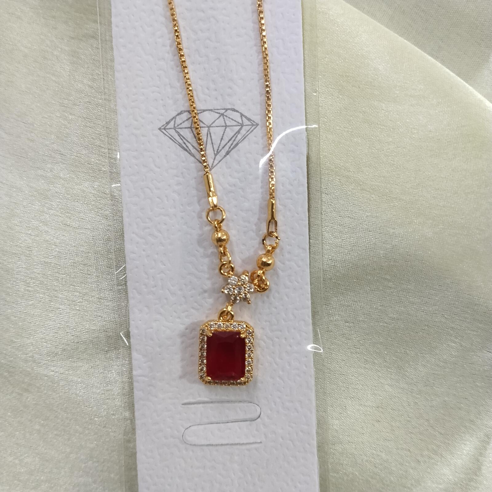 Premium Stone Pendant Red