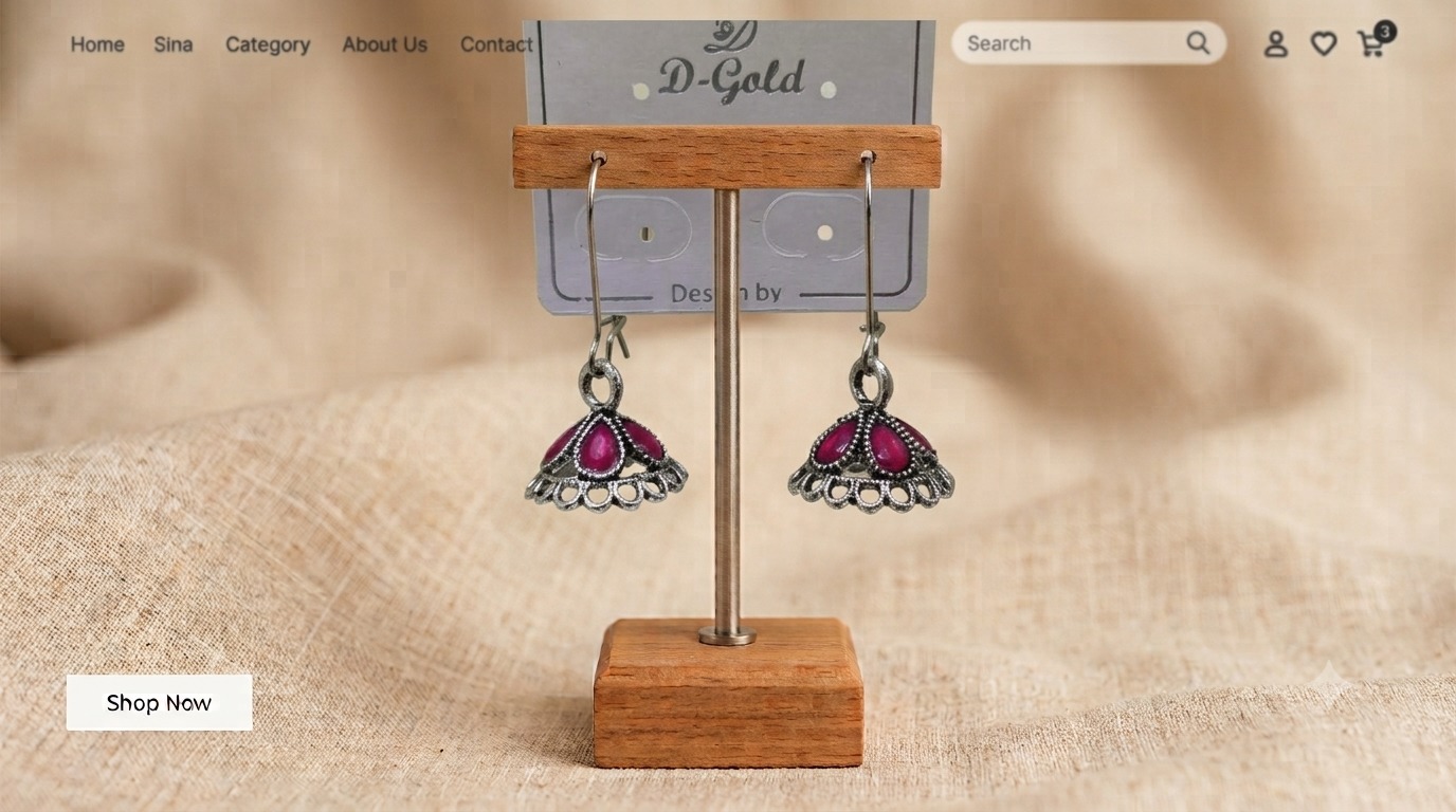 Deep Pink Small Jhumki