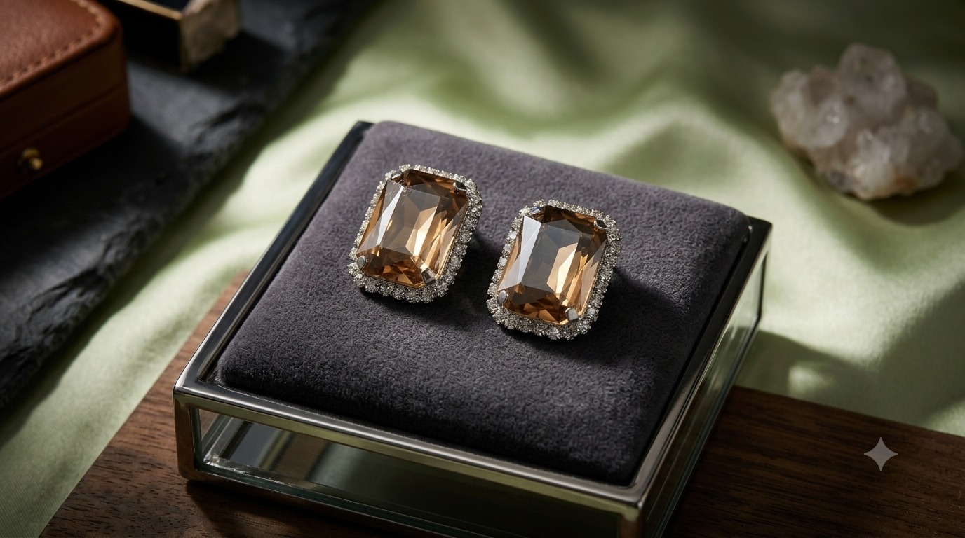 Mustard Stone Earrings