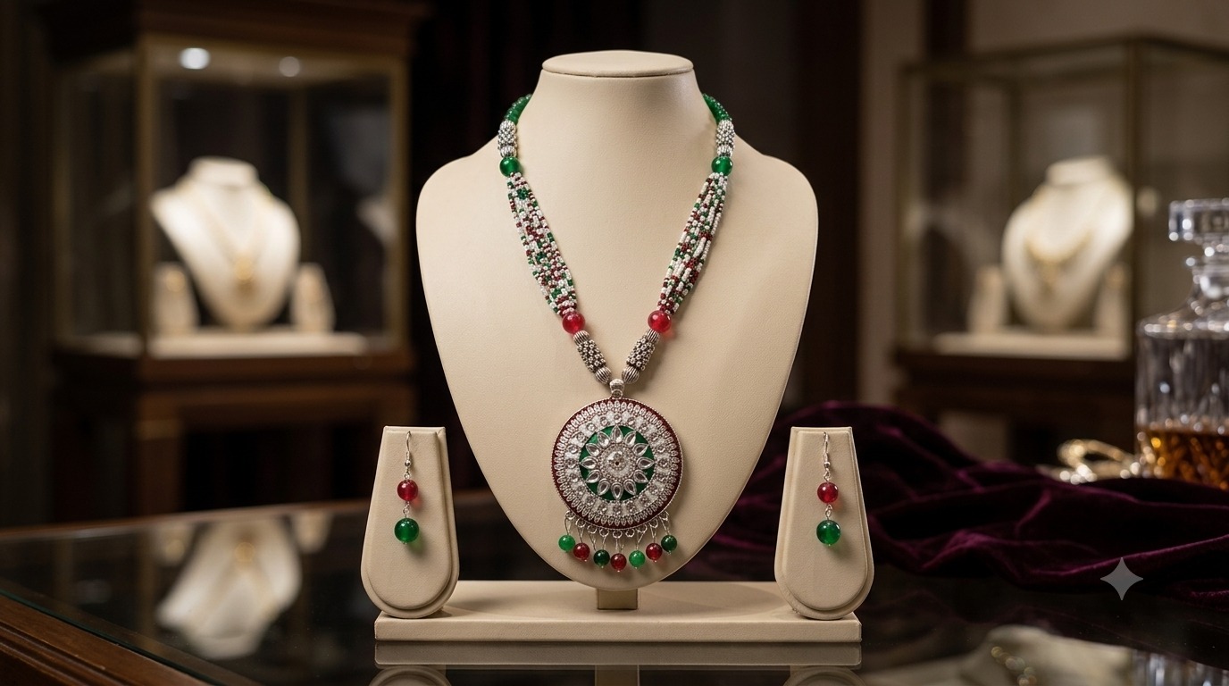 Oxidised Pearl Set - 2