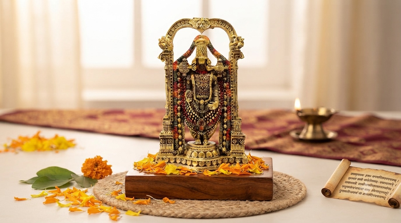 Lord Venkateshwara Tirupati Balaji Prabhavali Idol