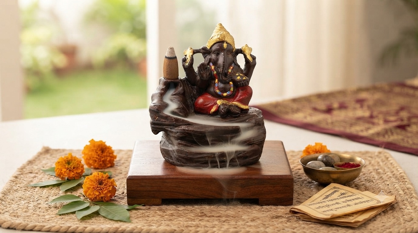 Lord Ganesha Backflow Incense Burner