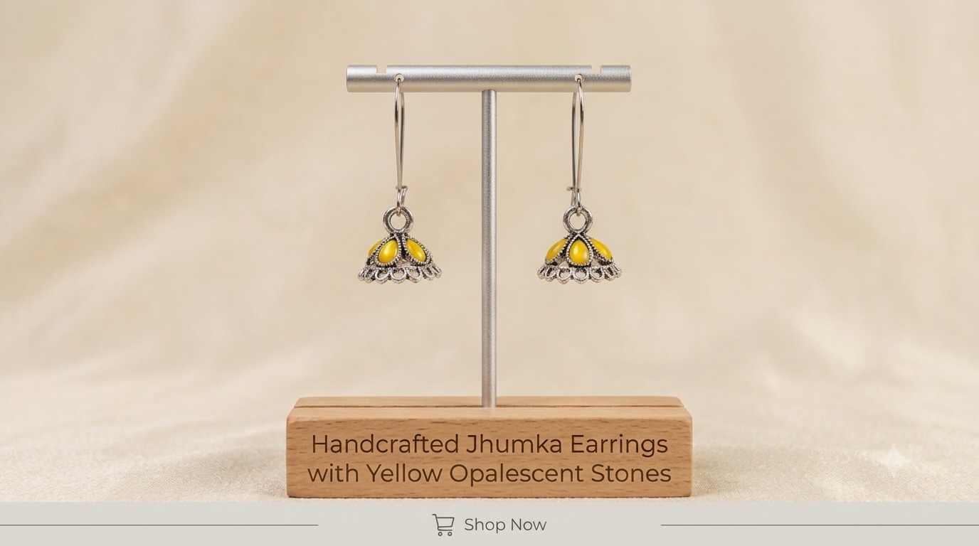 Yellow Small Jhumki