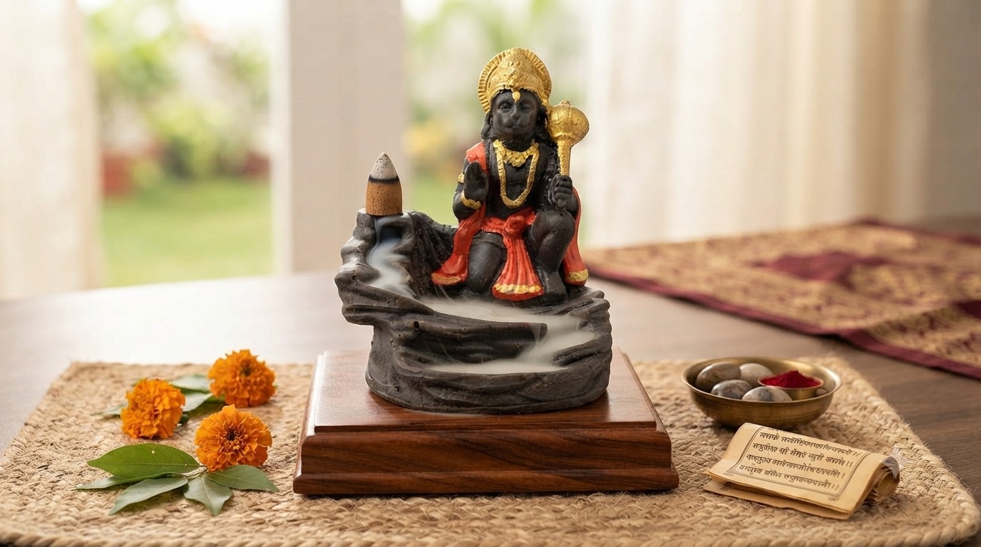 Lord Hanuman Backflow Incense Burner