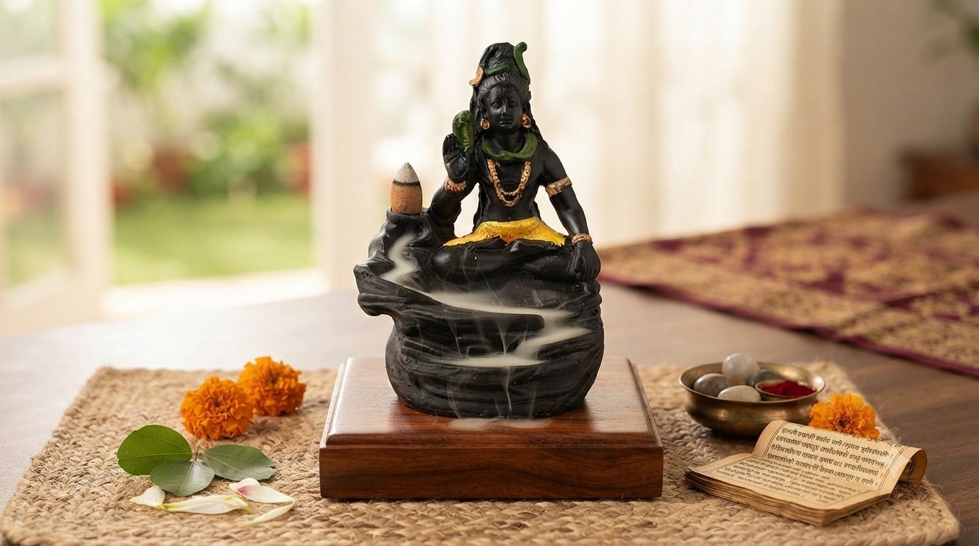 Lord Shiva Backflow Incense Burner