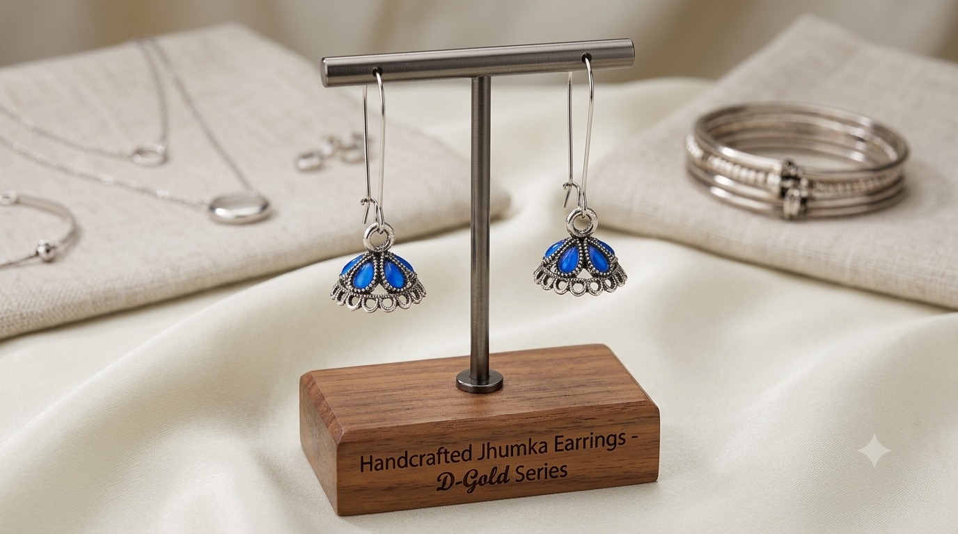 Turquoise Blue Small Jhumki