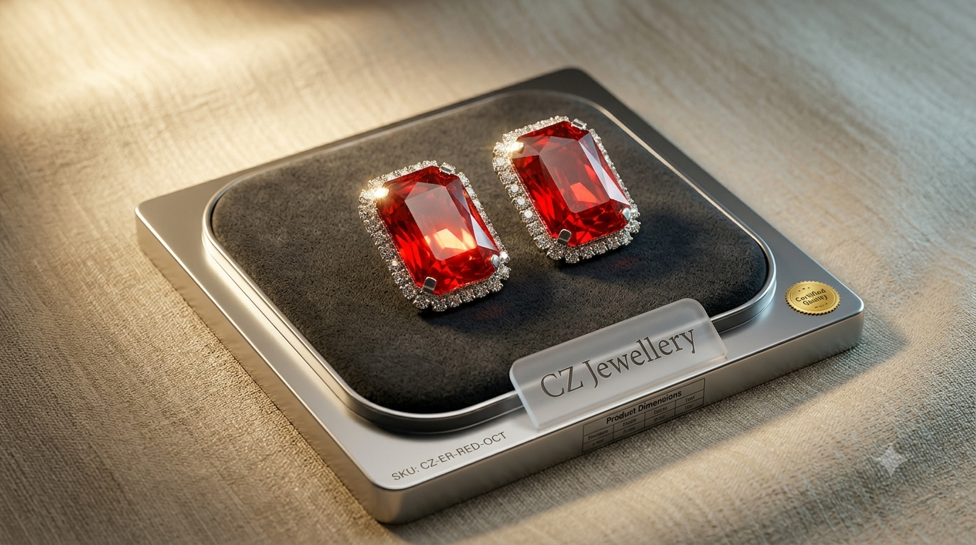 Red Stone Earrings